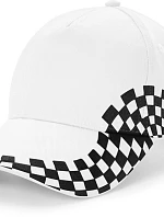 Beechfield B 159 5-panelová čiapka s kšiltom „Grand Prix“ 53.0159 biela
