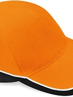 Beechfield B 171 – 5-panelová tímová pretekárska čiapka 53.0171 oranžová/čierna/biela