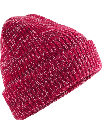 Beechfield B 328 Pletená čepice "Campfire" 53.0328 red speck
