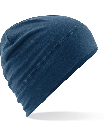 Čiapka Beechfield B 370 Merino 53.0370 oceľovo modrá