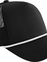 Beechfield B 633 5 panelová Trucker kšiltovka "Rope" 53.0633 black/white