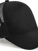 Beechfield B 643 5-panelová čiapka „Suede Snapback Trucker“ 53.0643 čierna