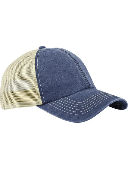 Beechfield B 672 6-panelová čiapka Vintage Trucker 53.0672 vintage denim/stone Beechfield B 672 6-panelová čiapka Vintage Trucker 53.0672 vintage denim/stone