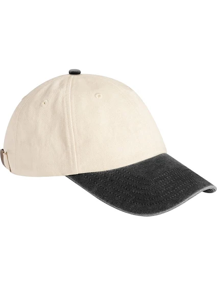 Beechfield B 673 6-panelová nízkoprofilová kontrastná čiapka s kšiltom 53.0673 natural/vintage black Beechfield B 673 6-panelová nízkoprofilová kontrastná čiapka s kšiltom 53.0673 natural/vintage black