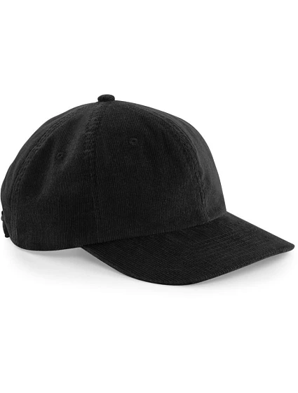 Beechfield B 682 6-panelová čiapka s kšiltom „Heritage Cord Cap“ 53.0682 čierna Beechfield B 682 6-panelová čiapka s kšiltom „Heritage Cord Cap“ 53.0682 čierna