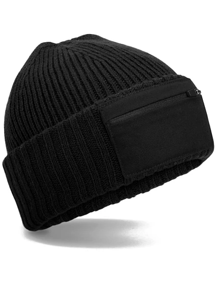 Beechfield B 334R Čepice se zipem Patch 53.334R black Beechfield B 334R Čepice se zipem Patch 53.334R black
