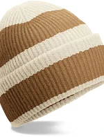 Beechfield B 391R Pletená čiapka „Color Block“ 53.391R vanilková/sušienková