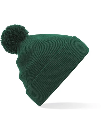 Beechfield B 426B Detská pletená čiapka s bambulou 53.426B tmavozelená Beechfield B 426B Detská pletená čiapka s bambulou 53.426B tmavozelená
