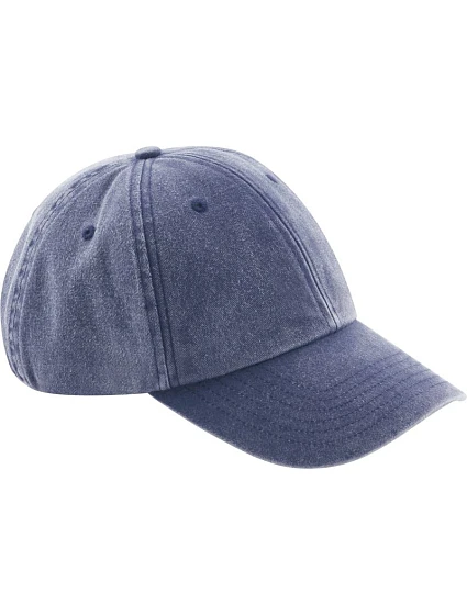 Beechfield B 655B Detská 6-panelová nízkoprofilová čiapka s kšiltom 53.655B vintage denim