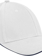 Beechfield B 820C 6-panelová čiapka EarthAware® 53.820C biela/francúzska námornícka modrá