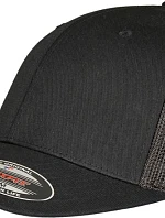 Flexfit 6511RM 6-panelová čiapka typu Trucker „Recycled“ 55.11RM čierna/čierna