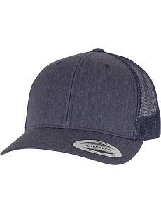 Flexfit 6606/6606T 6-panelová vintage čiapka „Trucker“ 55.6606 heather navy