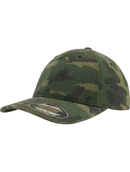 Flexfit 6977CA 6-panelová čiapka s kšiltom „Camo“ 55.6977 zelená kamufláž Flexfit 6977CA 6-panelová čiapka s kšiltom „Camo“ 55.6977 zelená kamufláž