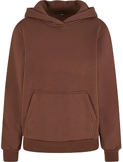Build your Brand BY 289 Dámská oversize mikina s kapucí "Fluffy" 56.0289 chocolate brown