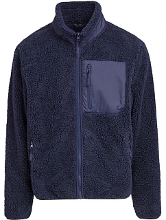 Build your Brand BY 406 Unisex fleecová bunda "Bonded Sherpa" 56.0406 navy