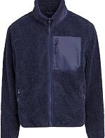 Build your Brand BY 406 Unisexová fleecová bunda „Bonded Sherpa“ 56.0406 tmavomodrá