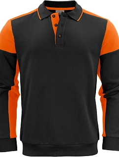 Printer Prime Polosweater Polo mikina 61.2060 čierna/oranžová