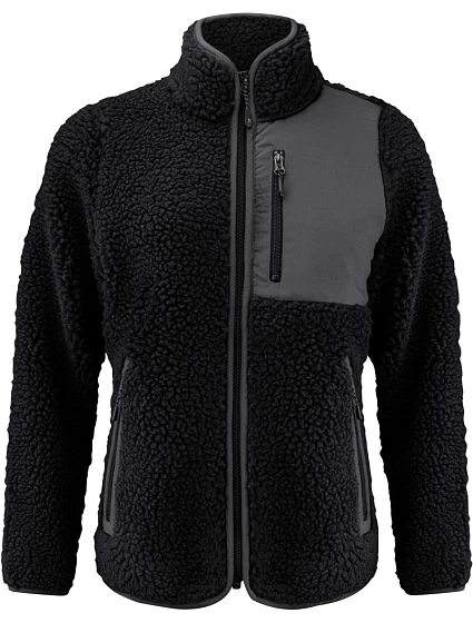 James Harvest Kingsley Fleece Women Dámska fleecová bunda Sherpa „Two-Tone“ 62.1504 čierna