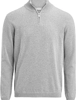 James Harvest Ashland Halfzip Unisex sveter s 1/4 zipsom 62.2515 šedá melírovaná