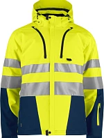 ProJob 6420 Padded Softshell – 3-vrstvová bezpečnostná softshellová bunda 64.6420, vysoká viditeľnosť, žltá/námornícka modrá