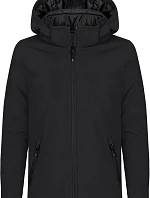Clique Padded Hooded Softshell Junior Detská zateplená softshellová bunda s kapucňou 67.0906 čierna