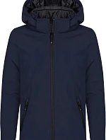 Clique Padded Hooded Softshell Junior Detská zateplená softshellová bunda s kapucňou 67.0906 tmavomodrá