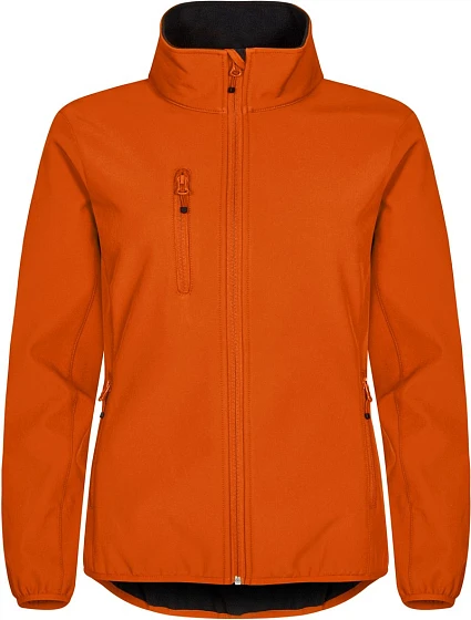 Clique Classic Softshell Jkt W Dámska 3-vrstvová softshellová bunda 67.0915 blood orange Clique Classic Softshell Jkt W Dámska 3-vrstvová softshellová bunda 67.0915 blood orange