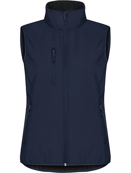 Clique Classic Softshell Vest W Dámska 3-vrstvová softshellová vesta 67.0916 tmavomodrá Clique Classic Softshell Vest W Dámska 3-vrstvová softshellová vesta 67.0916 tmavomodrá