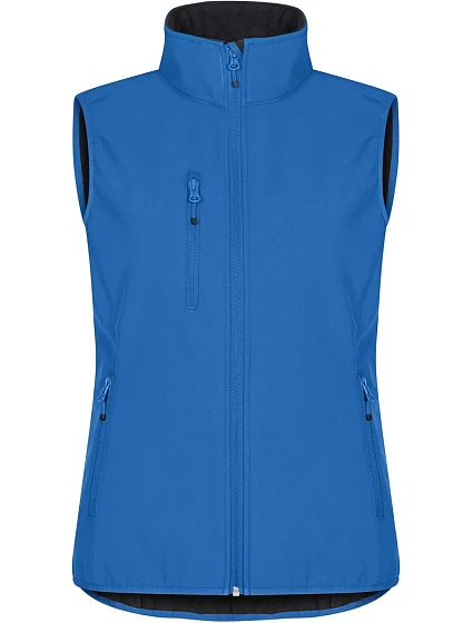 Clique Classic Softshell Vest W Dámska 3-vrstvová softshellová vesta 67.0916 kráľovská modrá Clique Classic Softshell Vest W Dámska 3-vrstvová softshellová vesta 67.0916 kráľovská modrá