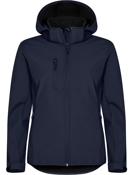 Clique Classics Softshell Hoody W Dámska 3-vrstvová softshellová bunda s kapucňou 67.0917 tmavomodrá Clique Classics Softshell Hoody W Dámska 3-vrstvová softshellová bunda s kapucňou 67.0917 tmavomodrá