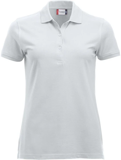 Clique Classic Marion S/S Dámske piqué polo z hustej bavlny 67.8246 biele Clique Classic Marion S/S Dámske piqué polo z hustej bavlny 67.8246 biele