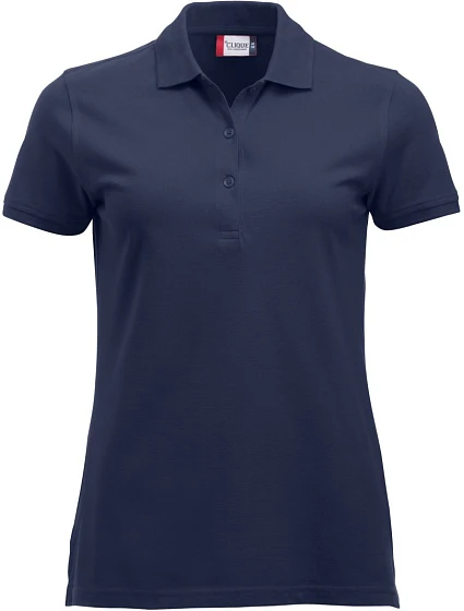 Clique Classic Marion S/S Dámske polo tričko z hrubej bavlny 67.8246 tmavomodrá