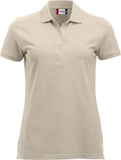 Clique Classic Marion S/S Dámske piqué polo z hrubej bavlny 67.8246 svetlo khaki