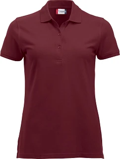 Clique Classic Marion S/S Dámske polo tričko z hrubej bavlny 67.8246 bordová