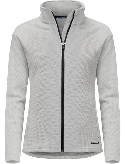Cutter & Buck Hunts Fleece Jacket Women Dámska fleecová bunda „Hunts Point“ 68.8433 strieborná