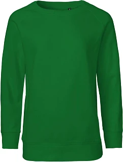 Neutral O 33001 Dětská raglánová mikina z bio bavlny 77.3301 green