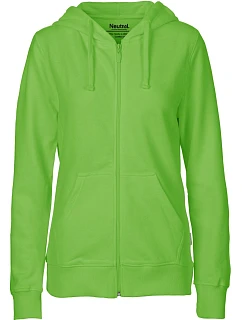 Neutral O 83301 Dámská mikina s kapucí z bio bavlny 77.8331 lime
