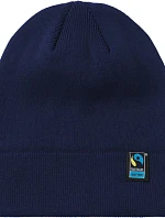 Neutral O 93055 Pletená čiapka z organického materiálu s certifikátom Fairtrade 77.9355, tmavomodrá