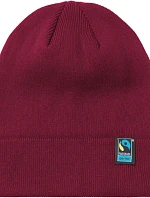 Neutral O 93055 Pletená čiapka z organického materiálu s certifikátom Fairtrade 77.9355 bordó