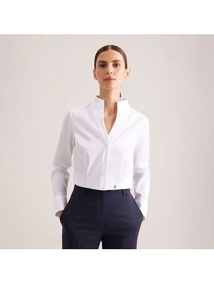 Blouse Slim LSL Popelínová halenka s dlouhým rukávem white model 22501068 - Seidensticker Blouse Slim LSL Popelínová halenka s dlouhým rukávem white model 22501068 - Seidensticker