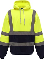 Mikina s kapucňou Yoko HVK 05 Hi-Vis 79.VK05 hi vis žltá/námornícka modrá