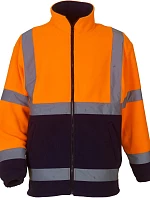 Yoko HVK 08 Hi-Vis fleecová bunda 79.VK08 hi vis oranžová/námornícka modrá