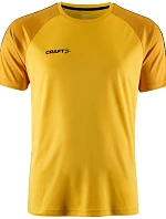 Craft Teamwear Squad Go Contrast Jersey M Pánske kontrastné športové tričko 82.2725 švédska žltá/zlatá