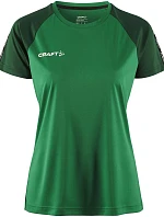 Craft Teamwear Squad Go Contrast Jersey W Dámske kontrastné športové tričko 82.2726 team green/ivy