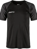 Craft Teamwear Squad Go Contrast Jersey Jr. Detské kontrastné športové tričko 82.2727 čierne/granitové