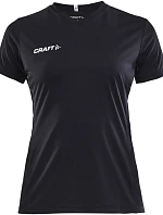 Craft Teamwear Squad Go Jersey Solid W Dámske športové tričko s výstrihom do V 82.5566 čierne