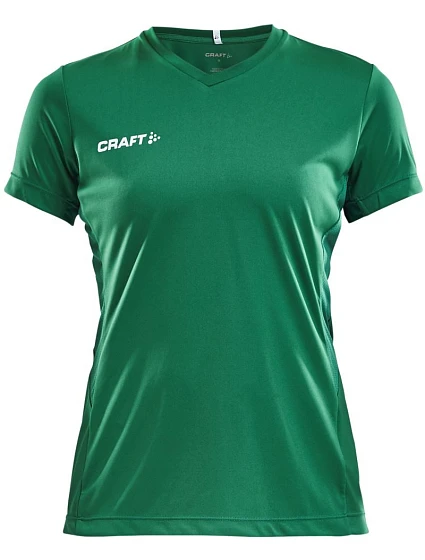 Craft Teamwear Squad Go Jersey Solid W Dámske športové tričko s výstrihom do V 82.5566 team green