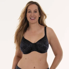 Joy podprsenka s kosticou moldovaná, Full Cup 5259 antracit - RosaFaia