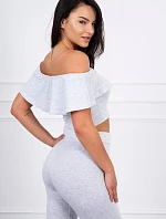 Sada s volánikmi svetlo šedá