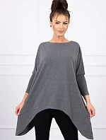 Oversize blúzka grafitová melanž